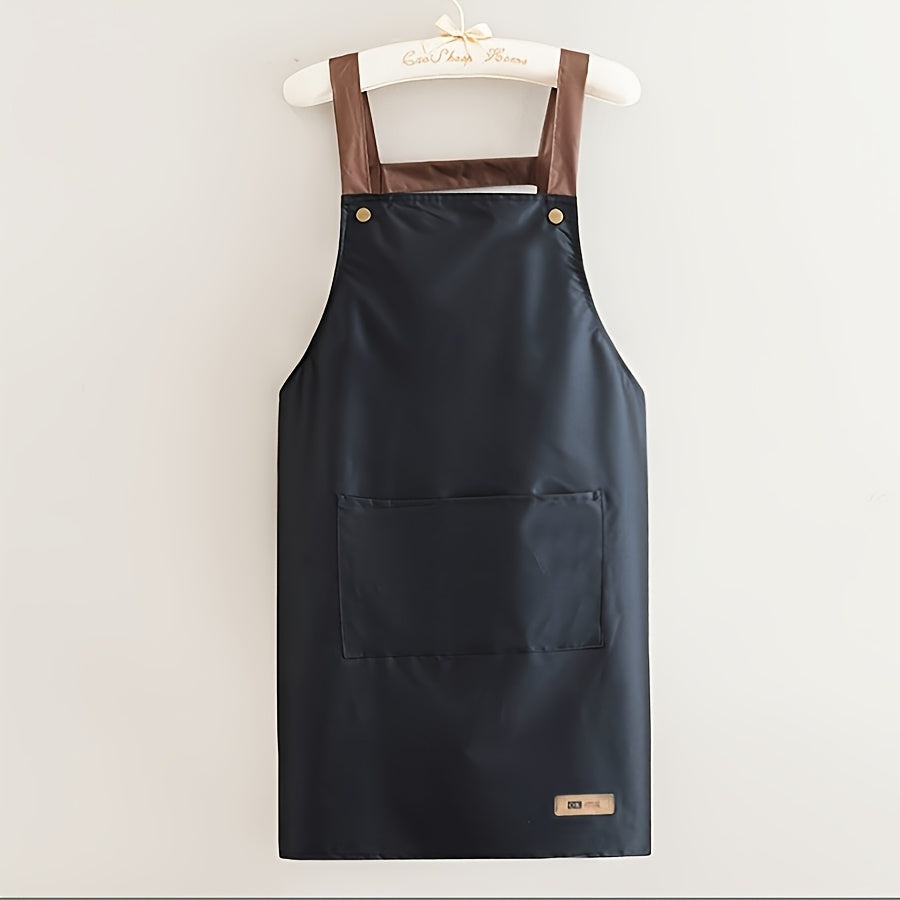 One piece set of simple and oil draining household apron