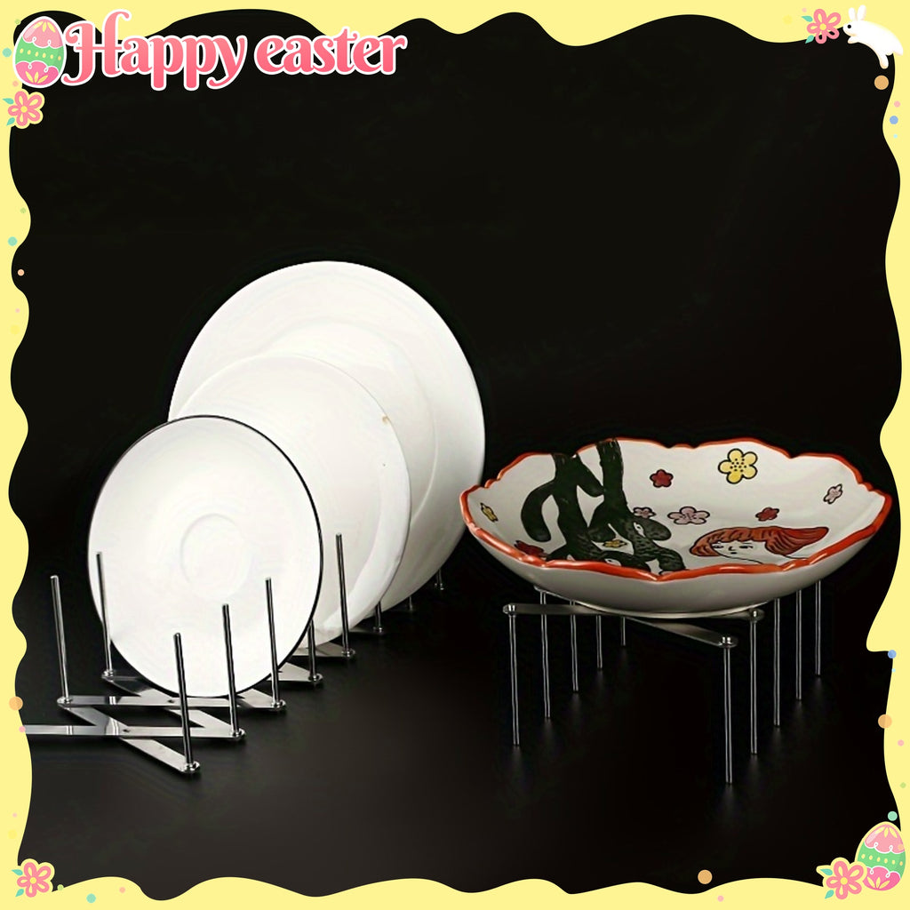 Telescopic Multifunctional Storage Rack Stainless Steel Bowl And Dish Rack Storage Draining Rack Kitchen Pot Lid Rack