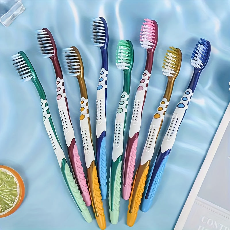 Adultes 4-Pack - Poils doux et durs, conception compacte pour un nettoyage en profondeur des soins bucco-dentaires