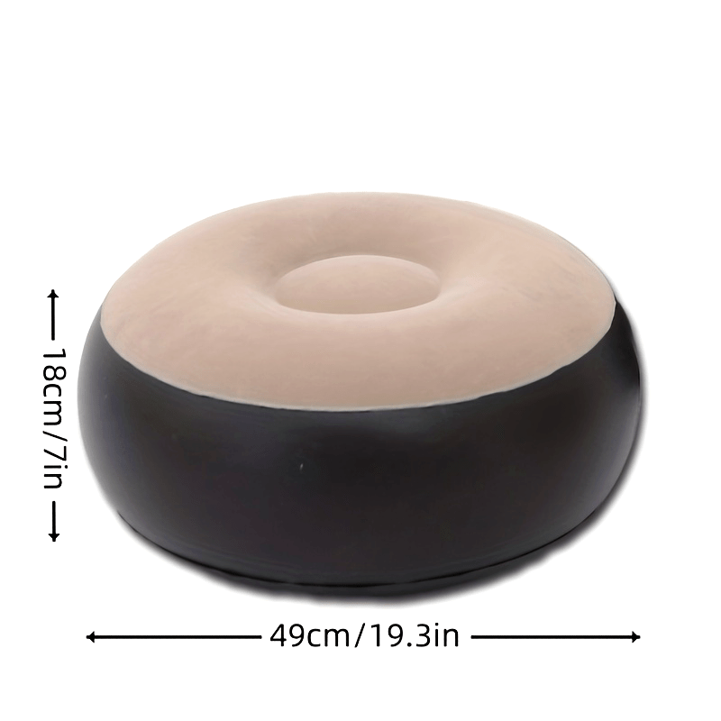 Portable Inflatable Round Stool - Foldable, Multi-Use for Outdoor Leisure, Shoe Changing & Makeup - Durable PVC Material