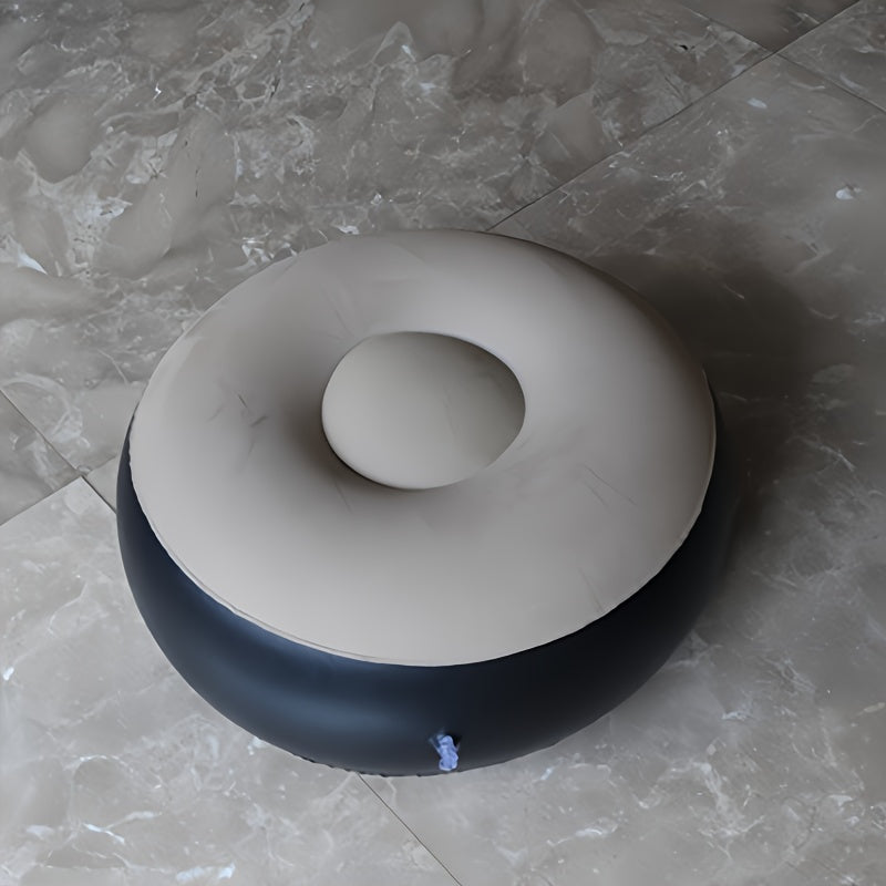 Portable Inflatable Round Stool - Foldable, Multi-Use for Outdoor Leisure, Shoe Changing & Makeup - Durable PVC Material