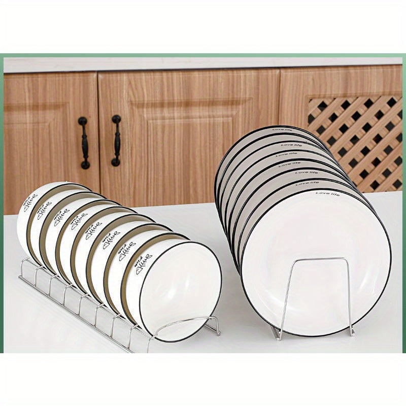 Stainless Steel Dish Drying Rack - Rust-Proof Space-Saving Kitchen Organizer with Plate & Utensil Drainer, Multi-Purpose Countertop Storage for Plates, Bowls, Cups, Pots & Pans, Utensil Holder, Dish Drying Rack for Kitchen Counter