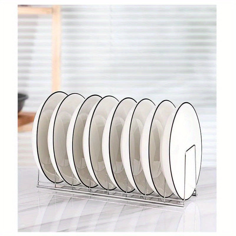 Stainless Steel Dish Drying Rack - Rust-Proof Space-Saving Kitchen Organizer with Plate & Utensil Drainer, Multi-Purpose Countertop Storage for Plates, Bowls, Cups, Pots & Pans, Utensil Holder, Dish Drying Rack for Kitchen Counter