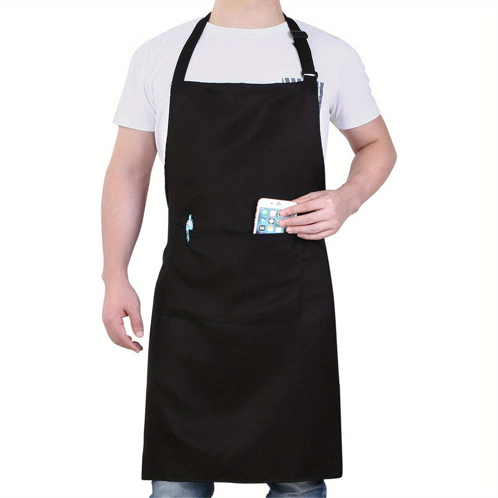 Adjustable Professional Chef Apron with Pockets - Durable Polyester, Lightweight & Breathable - Perfect for Cooking, Grilling, and Baking - Unisex Design for Men and Women, Baking Essentials|Professional Chef Style|Durable Apro