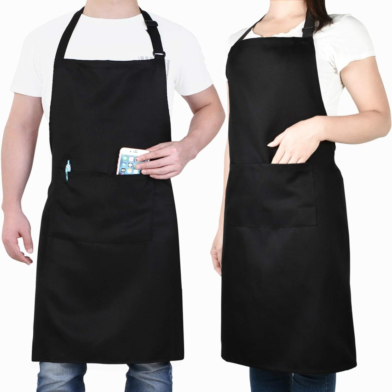 Adjustable Professional Chef Apron with Pockets - Durable Polyester, Lightweight & Breathable - Perfect for Cooking, Grilling, and Baking - Unisex Design for Men and Women, Baking Essentials|Professional Chef Style|Durable Apro