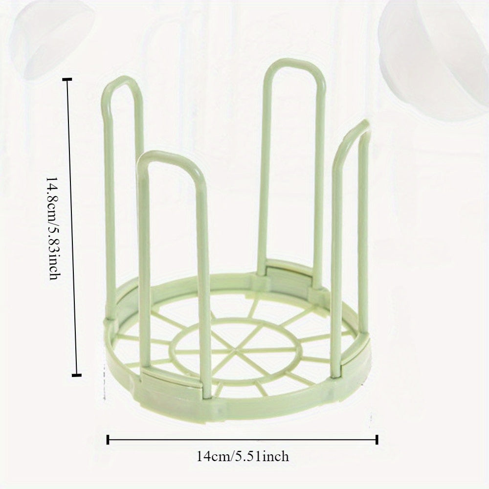 Space-Saving Kitchen Organizer - Durable Plastic Dish Rack with Drainage, Multi-Layer Storage for Bowls & Plates, Easy Clean Design in Fresh Colors