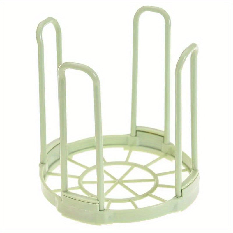 Space-Saving Kitchen Organizer - Durable Plastic Dish Rack with Drainage, Multi-Layer Storage for Bowls & Plates, Easy Clean Design in Fresh Colors