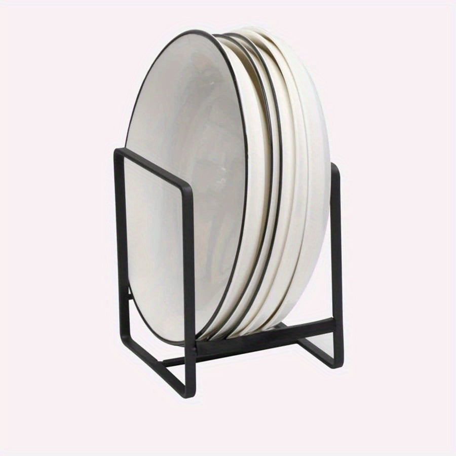 Rust-Proof Iron Kitchen Organizer - Vertical Countertop & Cabinet Storage for Plates, Bowls, Cups, Cutlery & Utensils, Space-Saving Insert Design with Multiple Hooks, Durable Dish Rack for Modern Kitchens, Kitchen Organizers And Storage