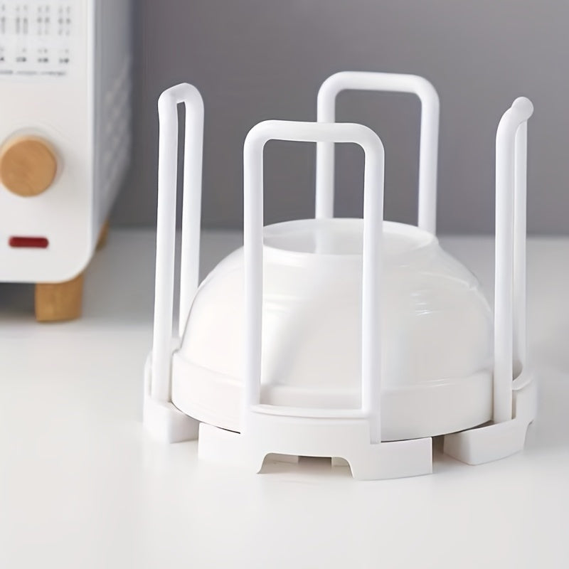 Space-Saving Plastic Dish Rack - Easy to Clean, Multi-Compartment Kitchen Organizer for Bowls and Plates, Countertop Storage Solution, Kitchen Organizers And Storag