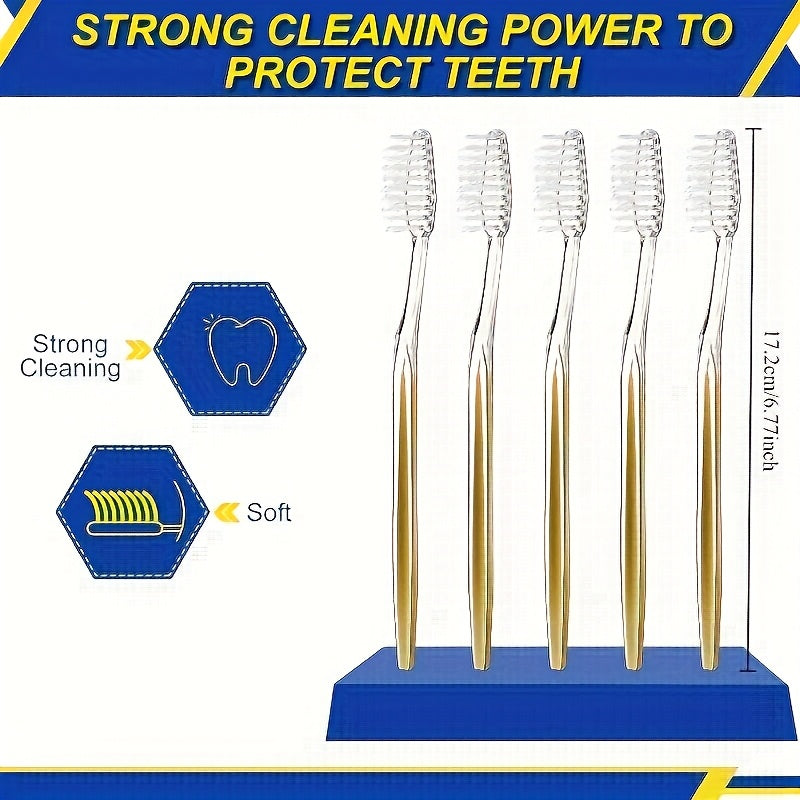 Un paquet de 50 brosses à dents jetables avec des poils mi-doux, des brosses à dents manuelles en nylon, emballées individuellement pour les voyages et les hôtels, adaptées aux soins bucco-dentaires des adultes.