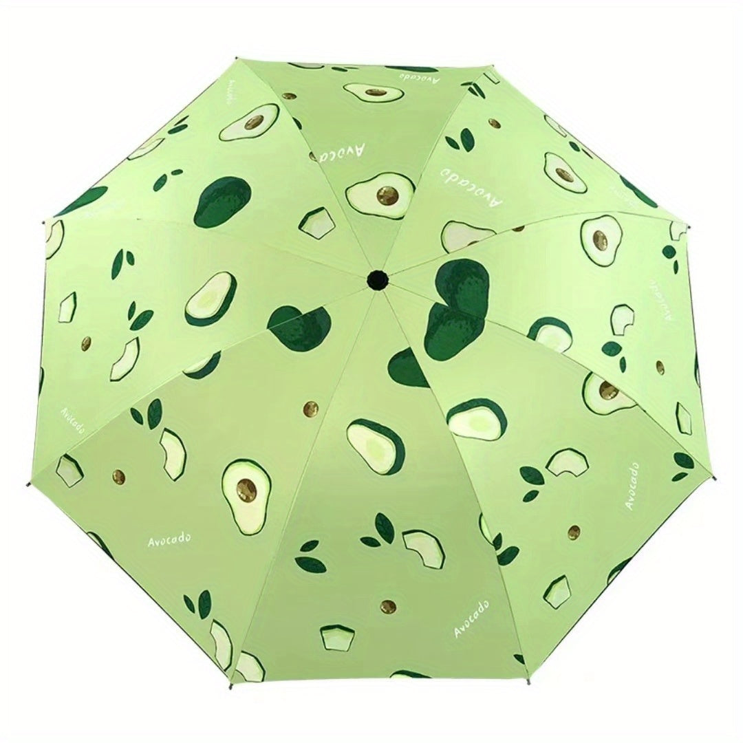 Parapluie à motif de citron - Parapluie de voyage pliable manuel avec protection UV, coupe-vent et imperméable, parapluie portable et léger, adapté aux femmes et aux hommes, peut être utilisé pour un anniversaire\u002FNoël, etc.