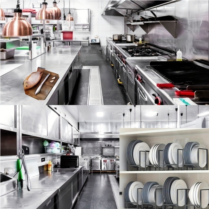 Stainless Steel Kitchen Storage Box, Rust-Proof Countertop Plate Rack, Vertical Cabinet Locker for Dishes, Bowls, Cups and Lids, universal Size for Home and Outdoor Use-Easy to Install and Clean-Adds Storage Space to the Kitchen!