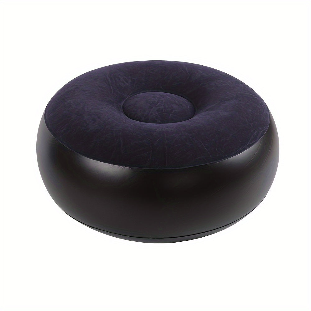 Portable Inflatable Round Stool - Foldable, Multi-Use for Outdoor Leisure, Shoe Changing & Makeup - Durable PVC Material