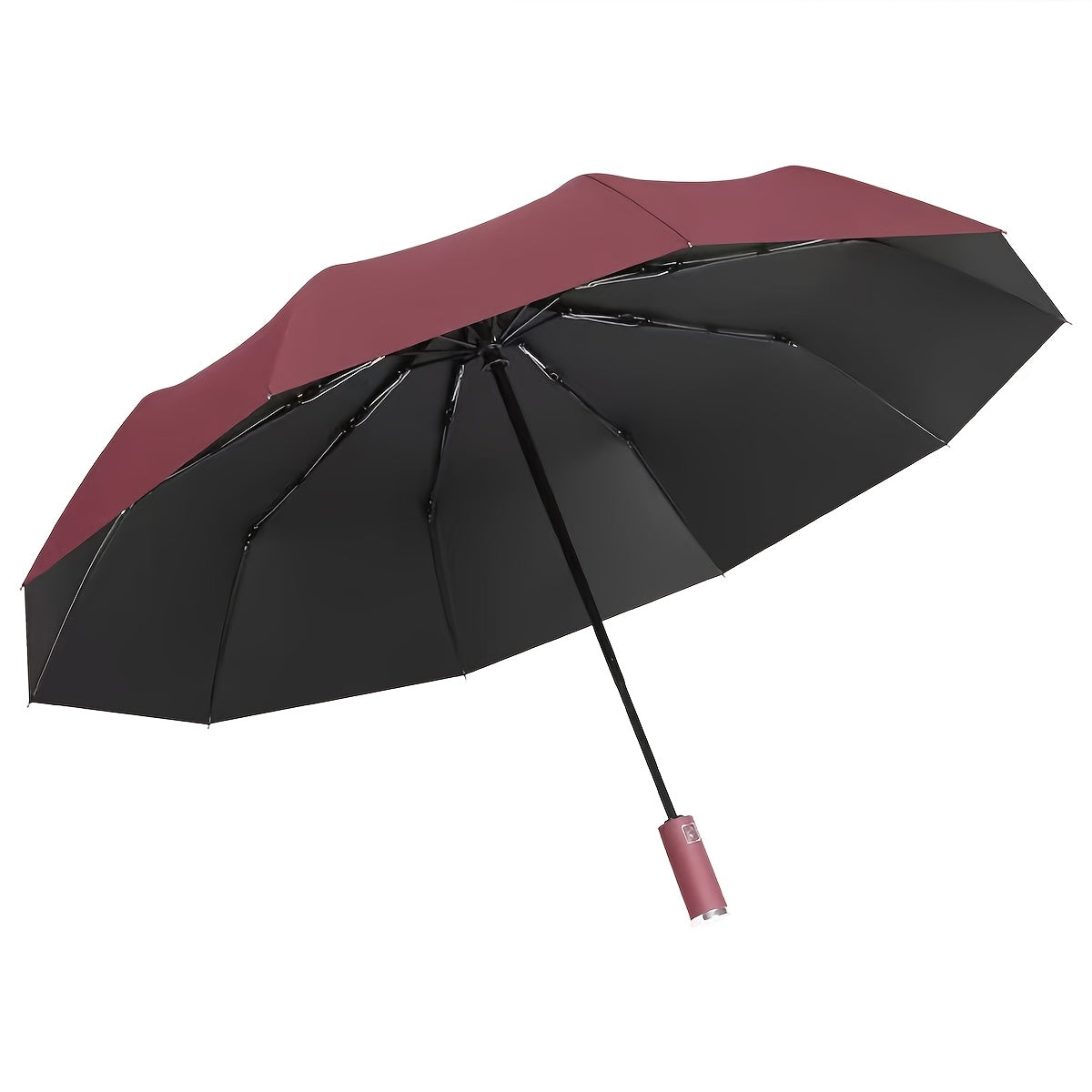 1pc Parapluie Pliant Automatique Xiaomi, Cadre en Fer à 10 Brides, Auvent en Tissu 190T, Coupe-Vent, Protection UV, Ouverture\u002FFermeture en Un Clic, Parapluie de Voyage Portable avec Poignée en Plastique