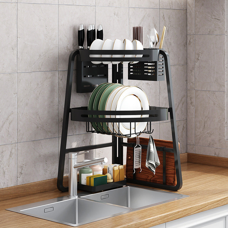 Removable Bowl Chopsticks Kitchen Storage Rack Triangular Kitchen Sink Corner Drainage Rack