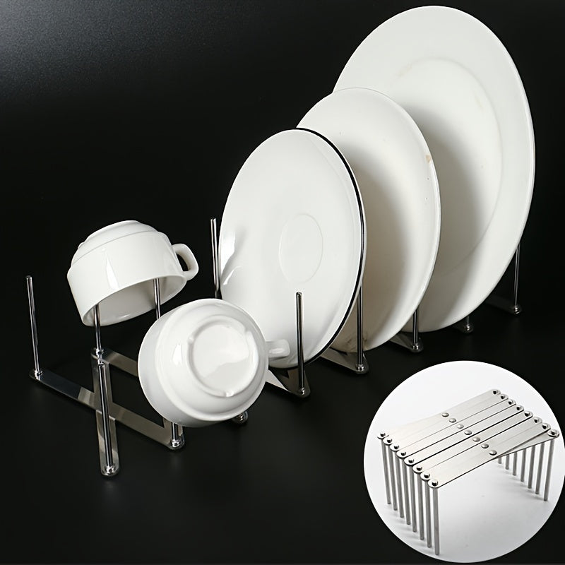 Telescopic Multifunctional Storage Rack Stainless Steel Bowl And Dish Rack Storage Draining Rack Kitchen Pot Lid Rack