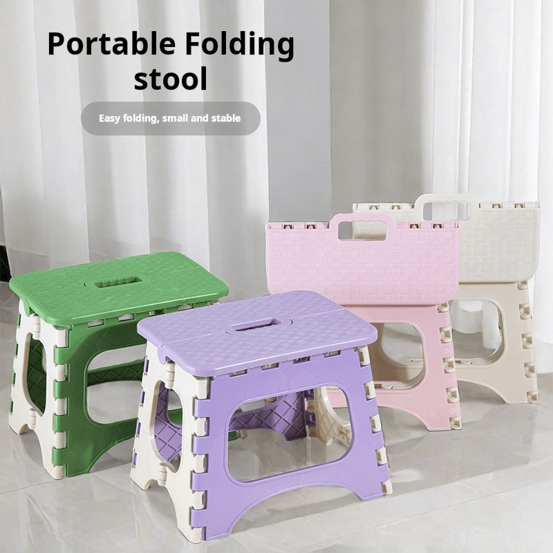 Mini Cute Plastic Folding Stool, Suitable for Changing Shoes, Living Room Seat, Thickened, Foldable, Portable Stool