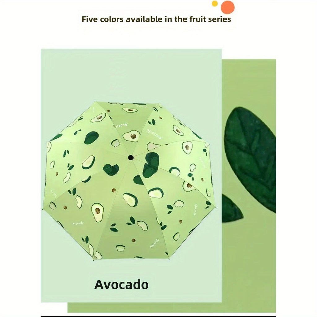 Parapluie à motif de citron - Parapluie de voyage pliable manuel avec protection UV, coupe-vent et imperméable, parapluie portable et léger, adapté aux femmes et aux hommes, peut être utilisé pour un anniversaire\u002FNoël, etc.