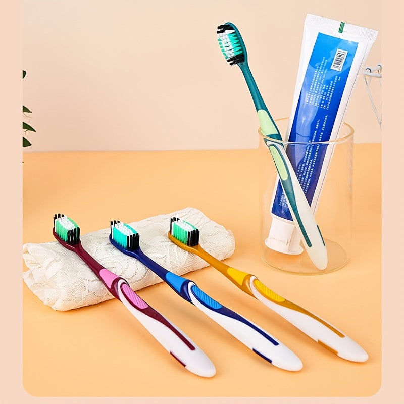 5 brosses à dents durables de dureté moyenne à têtes larges pour adultes - Poils en nylon, essentiels pour l'hygiène bucco-dentaire