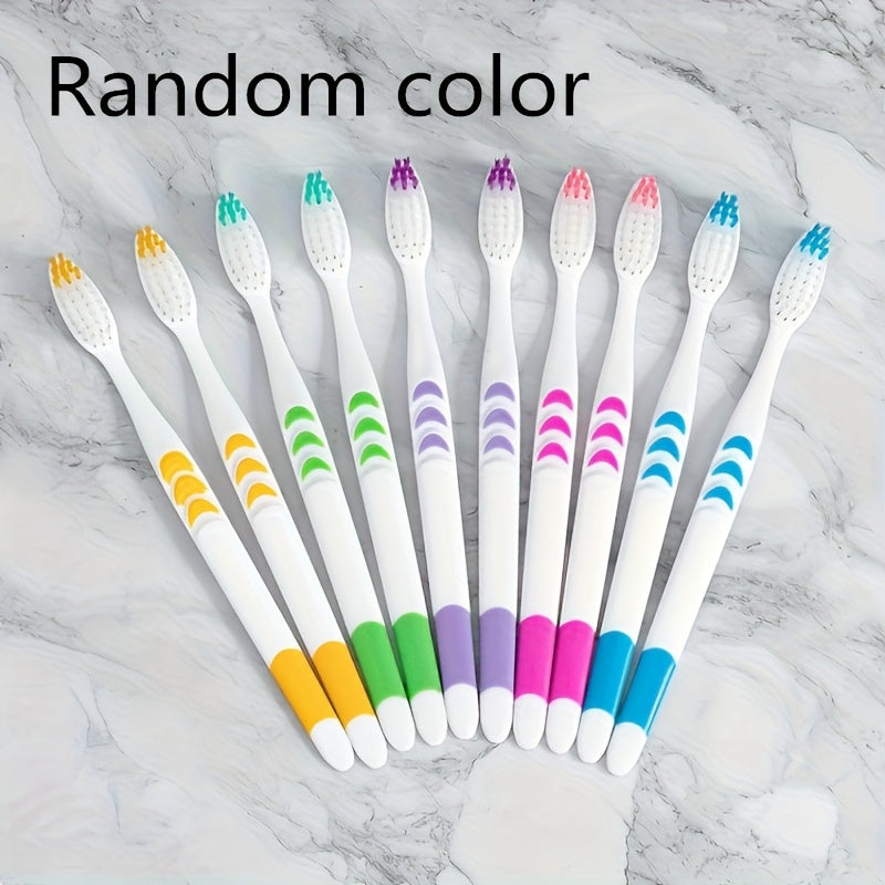 Ensemble de brosses à dents ultra-douces avec poils en charbon de bambou, brosse à dents personnelle adulte, hygiène bucco-dentaire colorée