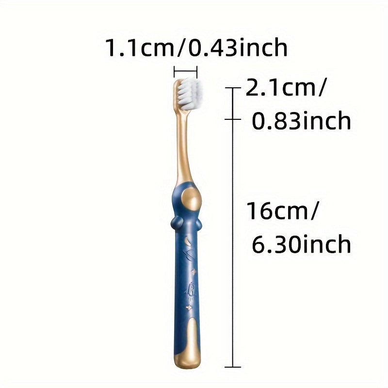 Lot de 6 brosses à dents souples pour enfants - Design astronautes cartoon - Idéal pour les 6-12 ans - Poils en nylon doux pour gencives sensibles - Unisexe