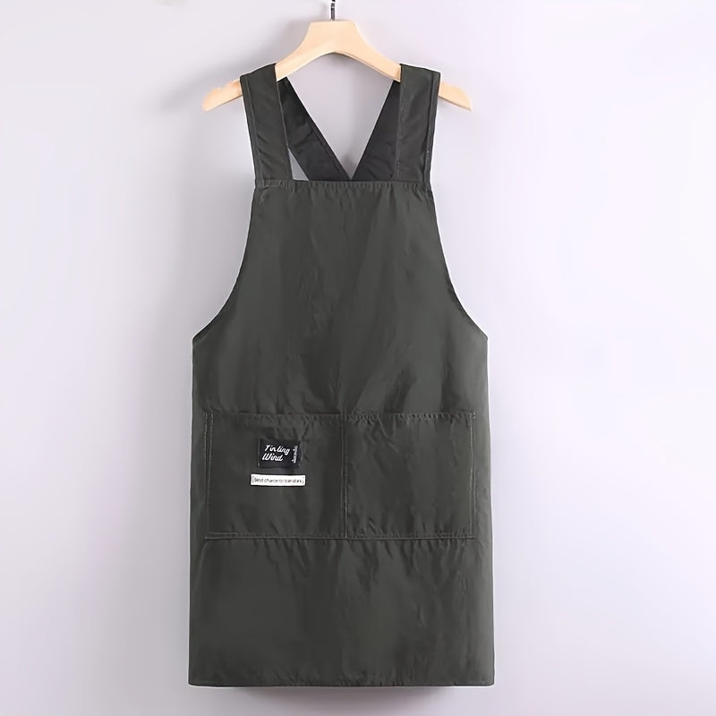 New Style Cross-Back Sleeveless Apron, Simple Home Kitchen Cooking Workwear, Specially Designed for Restaurant Use, Chef'S Apron.