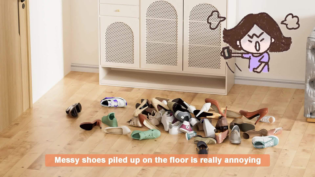 Large Capacity Printed Dustproof Shoe Rack
