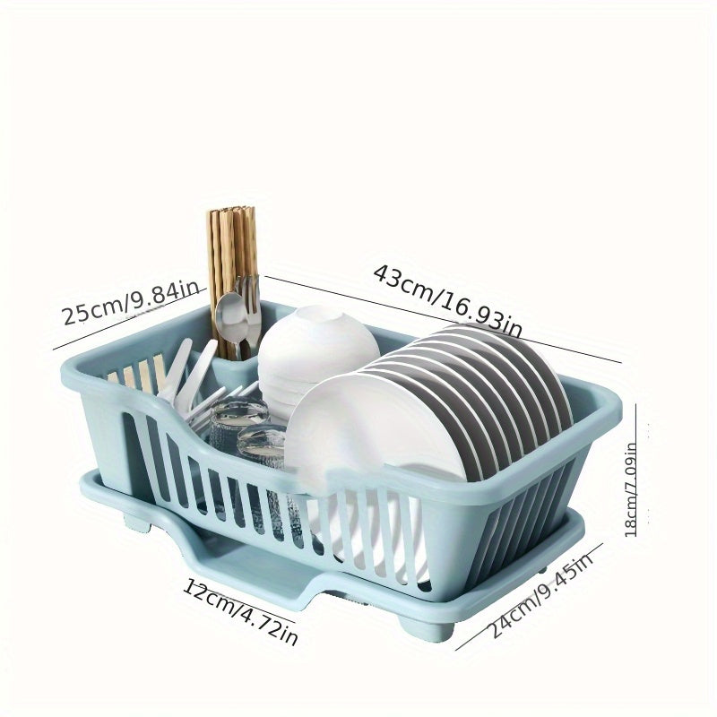 Plastic Kitchen Bowl Storage Rack, Small, with Drainage and Drain Function, Filter Type, for Storing Tableware, Kitchen and Home Essential