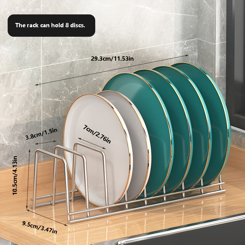 Space-Saving Stainless Steel Dish Drying Rack with Utensil Holder - 11.5\