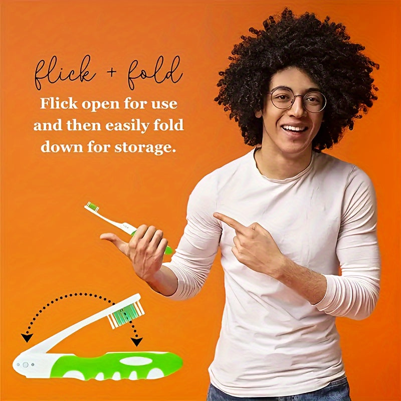 4 brosses à dents pliantes portables, couleurs aléatoires, poils souples, idéales pour camping, randonnée et voyage en sac à dos, essentiels de voyage