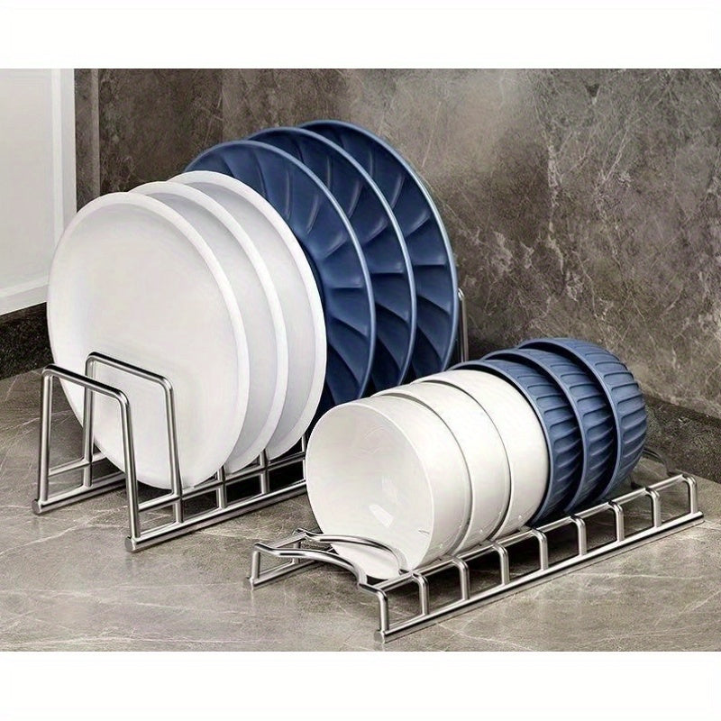 Space-Saving Stainless Steel Dish Drying Rack with Utensil Holder - 11.5\