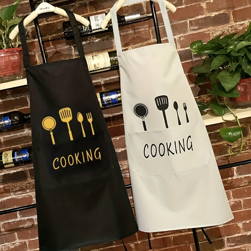 Premium Waterproof & Oil-Proof Apron with Chef Pockets - Stain Resistant, Easy Clean, Adjustable Neck Strap for Men & Women Ideal for Cooking & Restaurant Use, Waterproof Apron