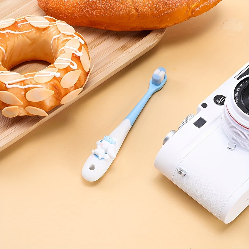 Set of 5 Sanrio Hello Kitty Toothbrushes: Adorable Manual Toothbrush Featuring a Soft Brush Head with a Cartoon Character Design.