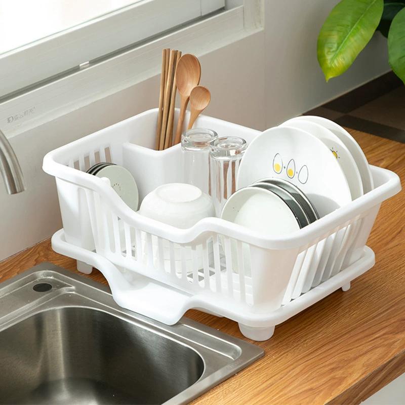 Plastic Kitchen Bowl Storage Rack, Small, with Drainage and Drain Function, Filter Type, for Storing Tableware, Kitchen and Home Essential