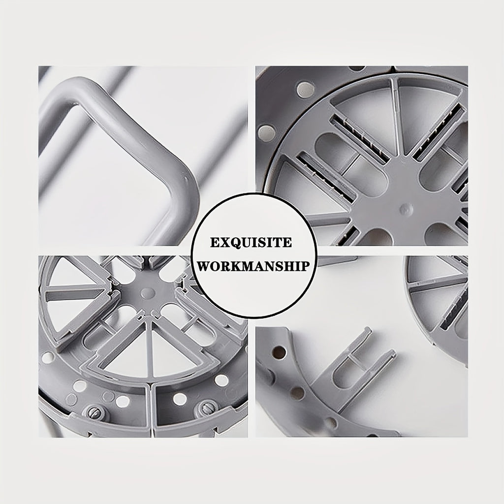 1pc Adjustable Plastic Kitchen Dish Rack, Detachable\u002FRetractable, Space-Saving, Moisture-Proof Plate and Bowl Storage Organizer, 5.83in*5.51in