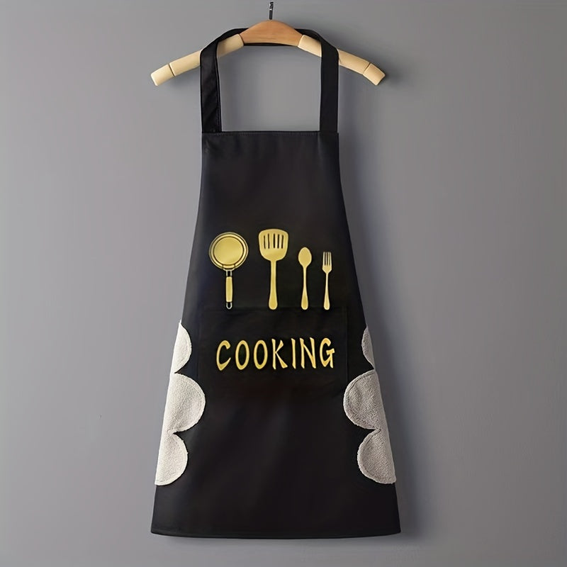 Premium Waterproof & Oil-Proof Apron with Chef Pockets - Stain Resistant, Easy Clean, Adjustable Neck Strap for Men & Women Ideal for Cooking & Restaurant Use, Waterproof Apron