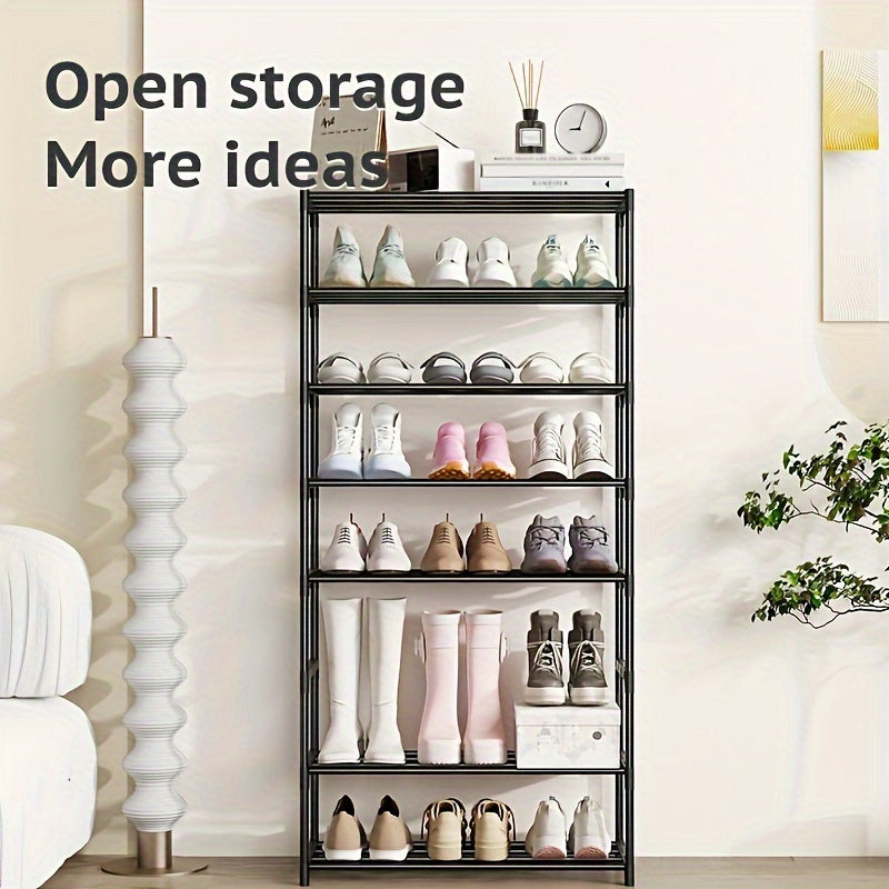 1 Stackable Shoe Rack, Multi-Layer Home Easy Entryway Shoe Holder, Suitable for Hallways, Entrances, and Balconies