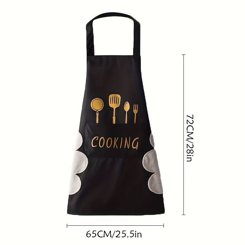 2pcs Kitchen Aprons , Polyester Aprons with Large Pockets, Ideal for Cooking, Gardening, and More - Durable Acrylic Fabric, Easy to Clean and Store, Kitchen Essentials | Modern Kitchenwear | Durable Apron