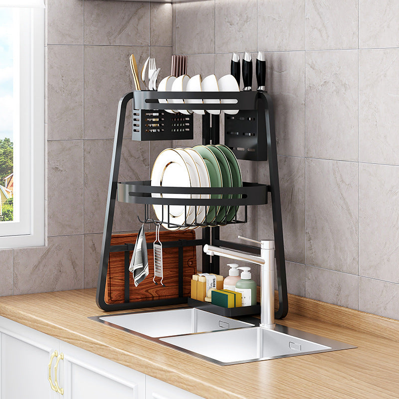 Removable Bowl Chopsticks Kitchen Storage Rack Triangular Kitchen Sink Corner Drainage Rack