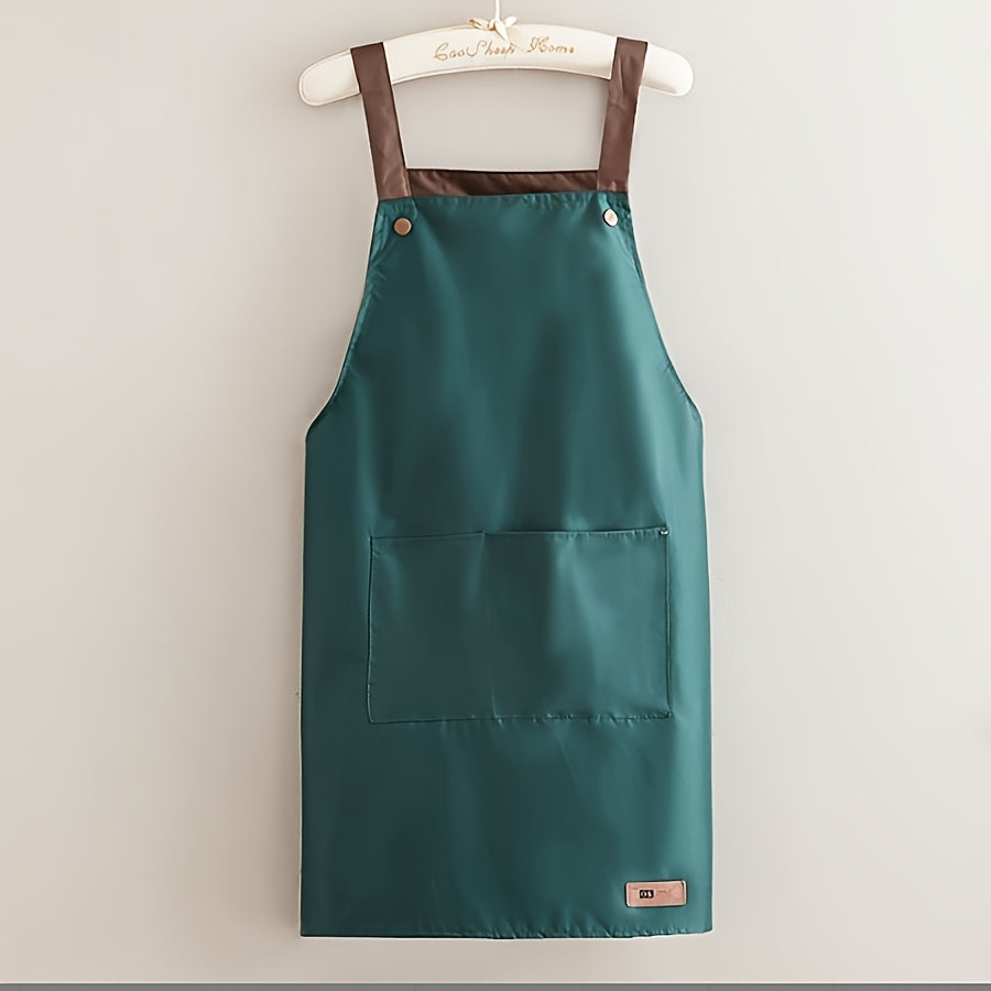 One piece set of simple and oil draining household apron