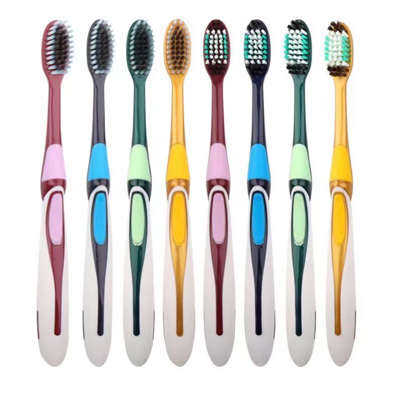 5 brosses à dents durables de dureté moyenne à têtes larges pour adultes - Poils en nylon, essentiels pour l'hygiène bucco-dentaire
