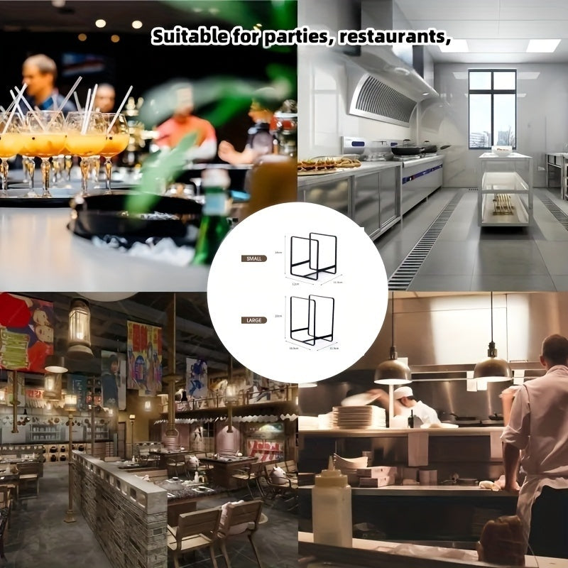 Space-Saving Iron Dish Rack - Black, Rust-Resistant Kitchen Organizer for Plates & Bowls, Countertop Storage Solution