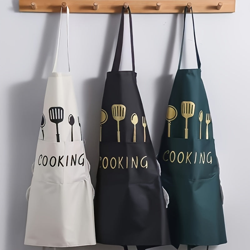2pcs Kitchen Aprons , Polyester Aprons with Large Pockets, Ideal for Cooking, Gardening, and More - Durable Acrylic Fabric, Easy to Clean and Store, Kitchen Essentials | Modern Kitchenwear | Durable Apron