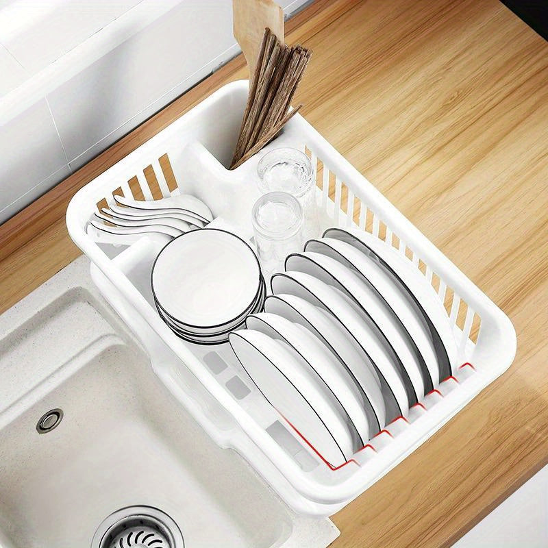 Plastic Kitchen Bowl Storage Rack, Small, with Drainage and Drain Function, Filter Type, for Storing Tableware, Kitchen and Home Essential