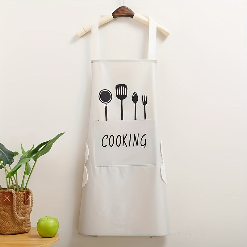 2pcs Kitchen Aprons , Polyester Aprons with Large Pockets, Ideal for Cooking, Gardening, and More - Durable Acrylic Fabric, Easy to Clean and Store, Kitchen Essentials | Modern Kitchenwear | Durable Apron