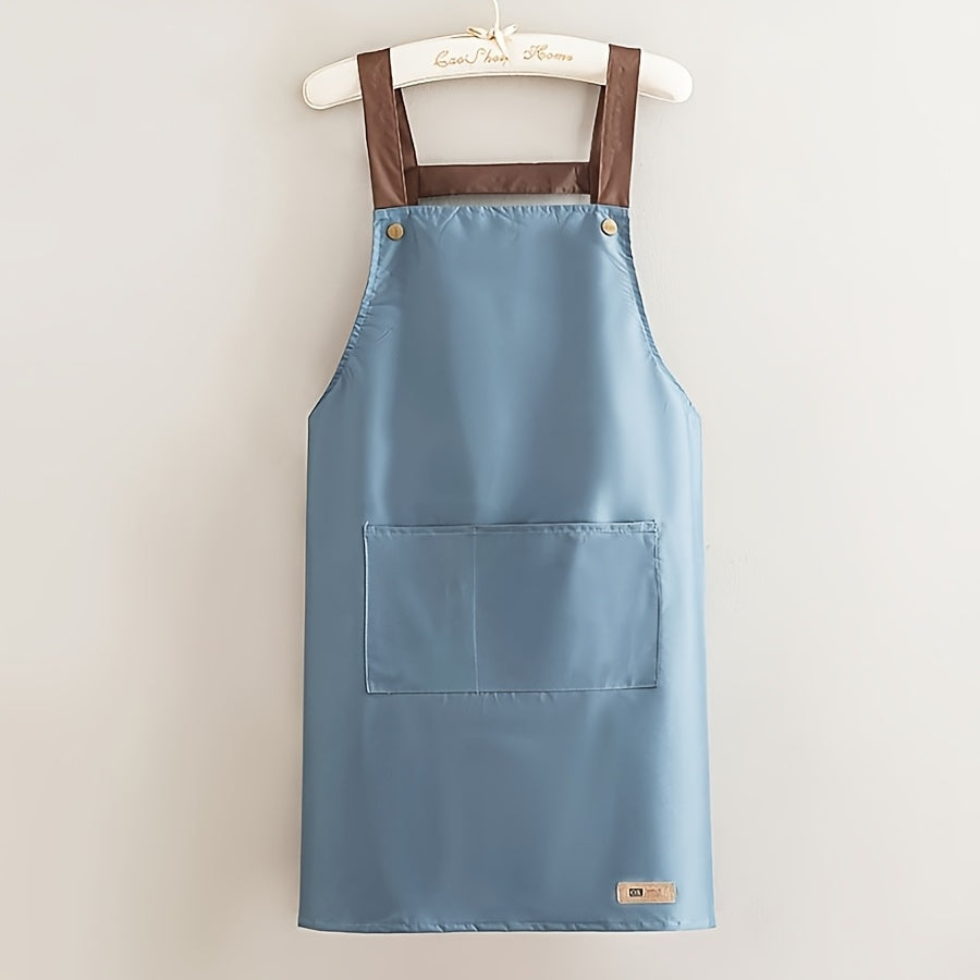 One piece set of simple and oil draining household apron