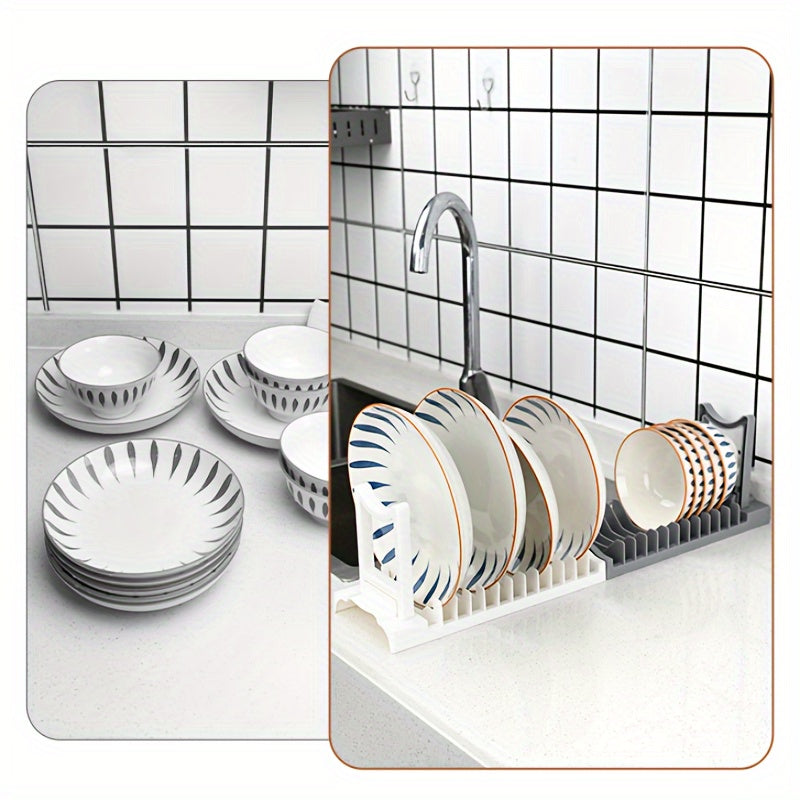 Expandable Kitchen Sink Organizer - Perfect for Dishes, Bowls & Chopsticks Storage